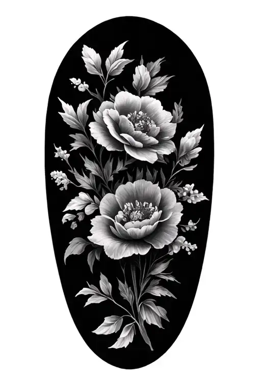 Filler Floral tattoo design idea