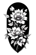Filler Floral tattoo design idea