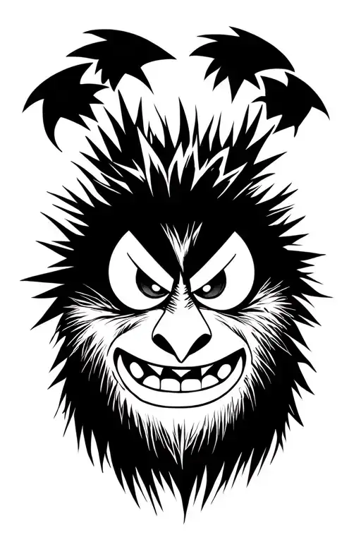 Aku Aku Aku from Crash Bandicoot tattoo design idea