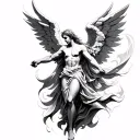 archangel raphael tattoo design idea
