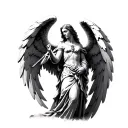 archangel raphael tattoo design idea