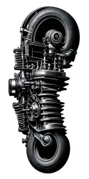 car engines tattoo design idea