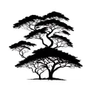 Trees like in safari tattoo design idea