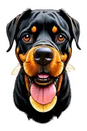 Honey Bee on rottweilers nose print tattoo design idea