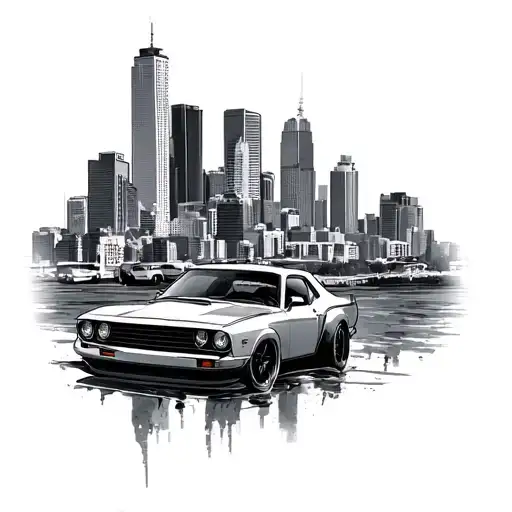 Austin Skyline tattoo design idea