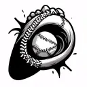 infinity baseball laces around elbow tattoo design idea