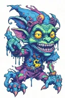 a goblin with a surprise twist tattoo design idea