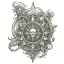 Alice In Chains sun tattoo design idea