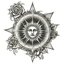 Alice In Chains sun tattoo design idea
