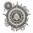 Alice In Chains sun tattoo design idea