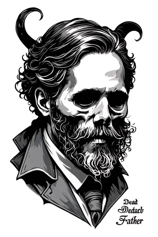 dead father memorial tattoo tattoo design idea