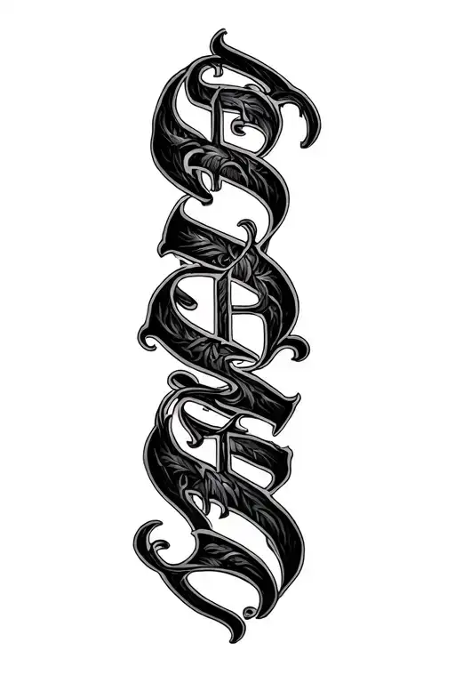 "SAGE" old English on knuckles tattoo design idea