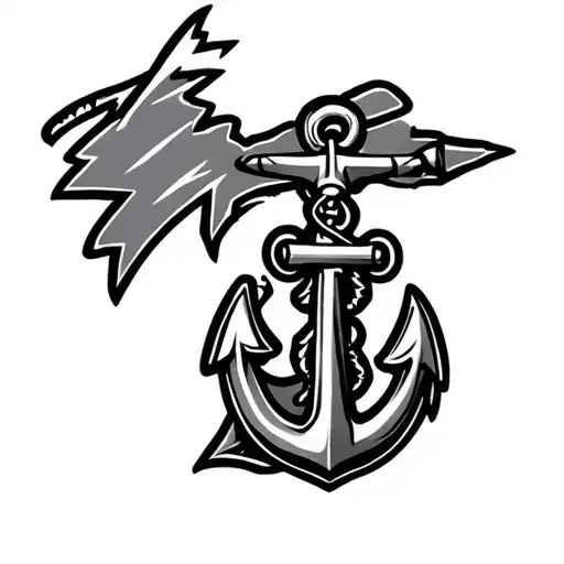 anchor, Michigan, lightning bolt, small hornet tattoo design idea