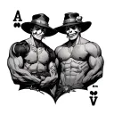one piece ace brothers tattoo design idea