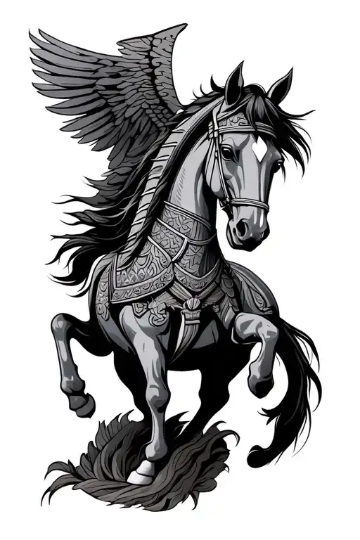 trojan horse tattoo design idea