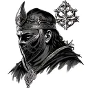 king baldwin iv Jerusalem removing his mask tattoo design idea