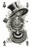 lifes a gamble roulette tattoo design idea