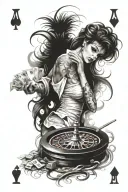 lifes a gamble roulette tattoo design idea