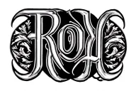 Design a tattoo with the an ambigram the reads the name "Roy" one way and the name "avena" the other way  tattoo design idea