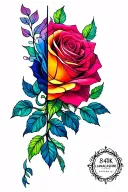 lanacashire rose and half mandala design inner elbow tattoo design idea