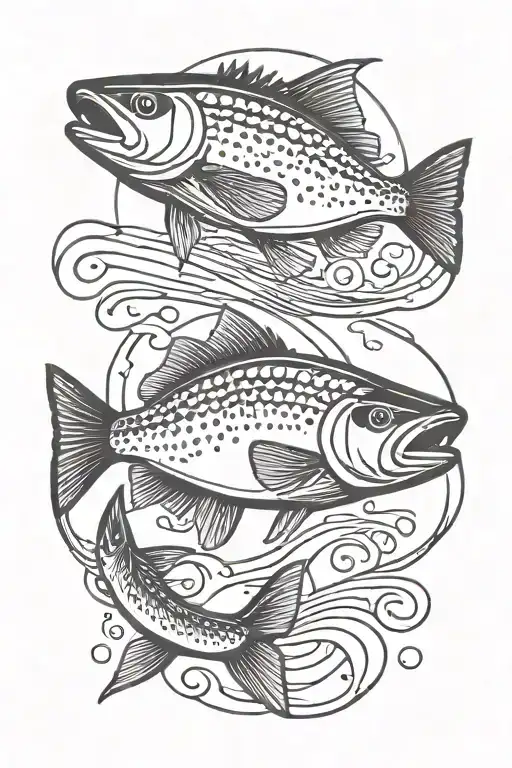 fly fishing tattoo design idea