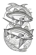 fly fishing tattoo design idea