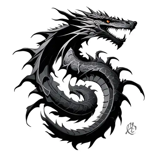 Skyrim dragon language tattoo design idea