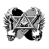 Tool band heptagram tattoo design idea
