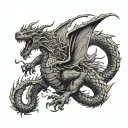 fatalis king ghidorah tattoo design idea