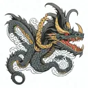 fatalis king ghidorah tattoo design idea