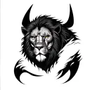 dark knight templar with a lion tattoo design idea