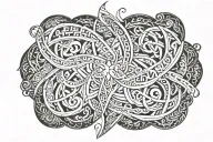 infinity symbol incorporated names intertwined tattoo design idea