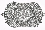 infinity symbol incorporated names intertwined tattoo design idea