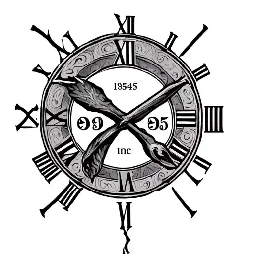 1995 In Roman Numerals tattoo design idea