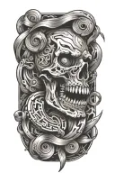 Tape tattoo design idea