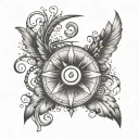 techno music, freedom, energy, grateful, heartbreak, life is temporary, live to the fullest tattoo design idea