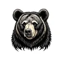 American traditional bear head tattoo design idea
