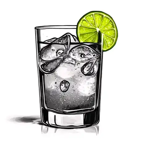 Gin Glass tattoo design idea