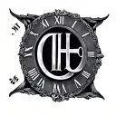  Roman Numerals with the Name Emily Grace Isla tattoo design idea