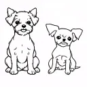 bichon havanese dog and chihuahua terrier mix dog tattoo design idea