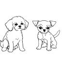 bichon havanese dog and chihuahua terrier mix dog tattoo design idea