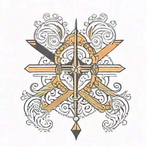 A minimalist tattoo design located around the ankle, featuring two horizontal lines. The top line is thin and colored in tattoo design idea