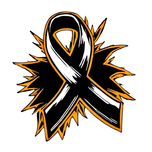 Colon Cancer ribbon tattoo design idea