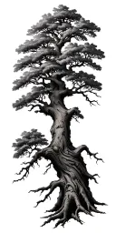 Oak Tree tattoo design idea