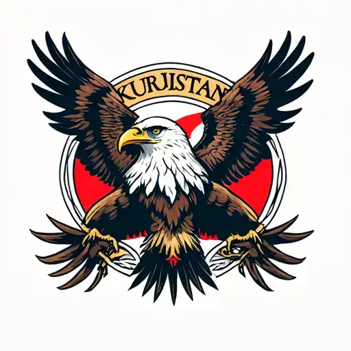 "kurdistan" eagle tattoo design idea