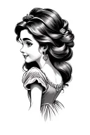 disney princess belle tattoo design idea