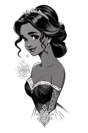 disney princess belle tattoo design idea