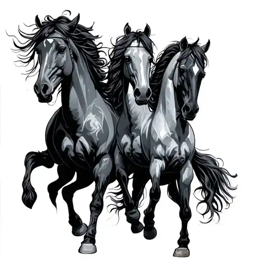 four horseman tattoo design idea