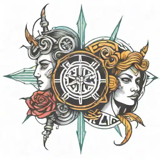electrical engineer and Gemini symbol tattoo design idea
