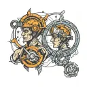 electrical engineer and Gemini symbol tattoo design idea